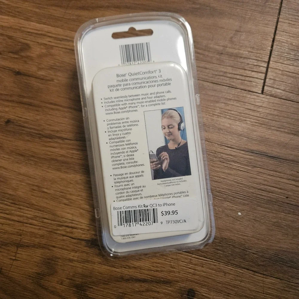 BOSE Quiet Comfort 3 Mobile‎ Communications Kit For QC3 to iPhone Black Sealed